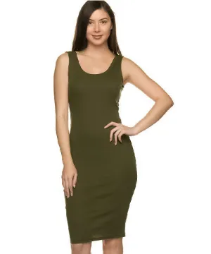 Ribbed Midi Tank Dress