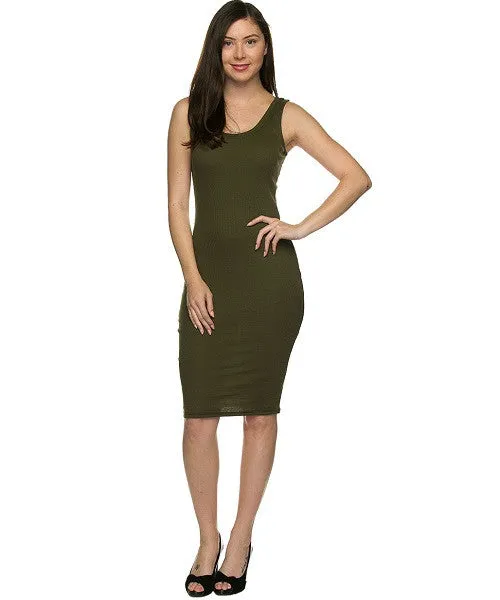 Ribbed Midi Tank Dress