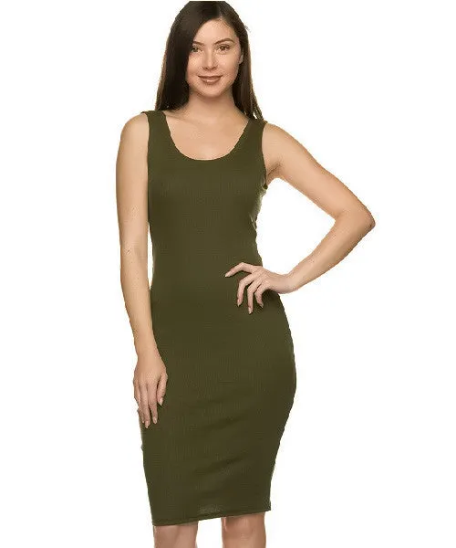 Ribbed Midi Tank Dress