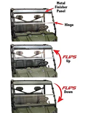 Seizmik 25008 Versa-Flip Windshield (FLIP-Hard-Poly)
