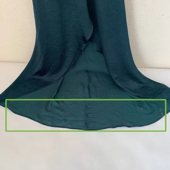 Show Me Your Mumu Karolina Collar Dress M Dark Green Halter High Low Whimsy Boho