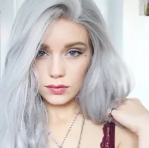 Silver long wig-G