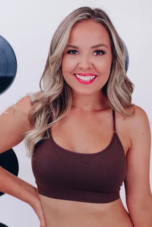 Simplistic Comfy Bralette - Brown