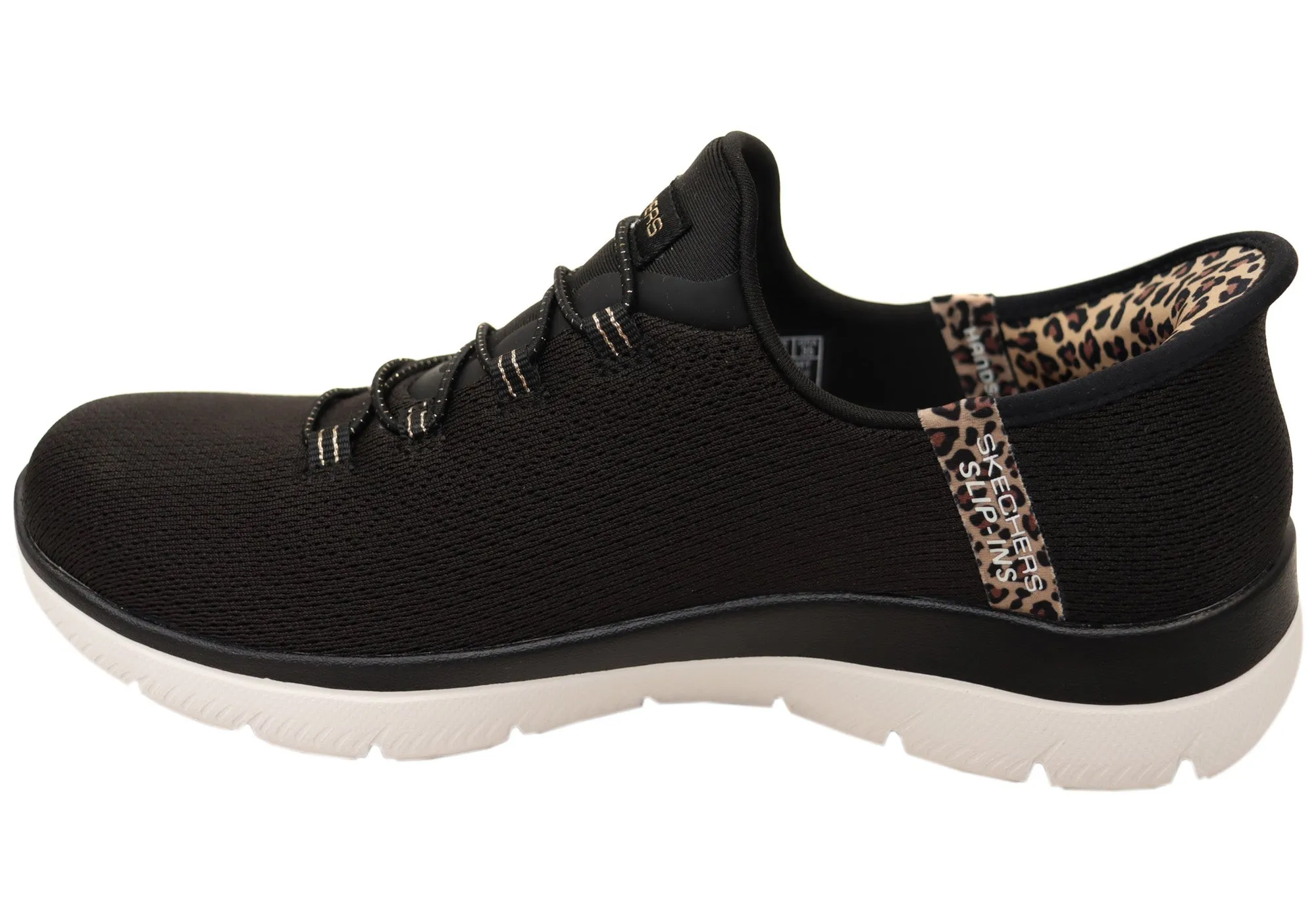Skechers Womens Slip Ins Summits Leopard Chic Comfortable Shoes