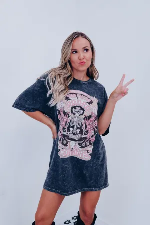 Skeleton "They Call... Rodeo" Graphic Tee - Black