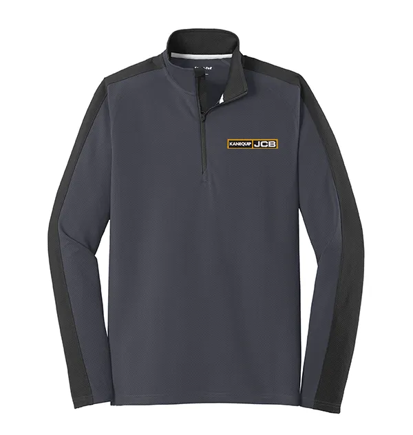 Sport-Tek® Sport-Wick® Textured Colorblock 1/4-Zip Pullover with JCB logo