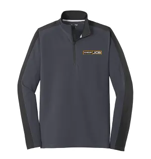 Sport-Tek® Sport-Wick® Textured Colorblock 1/4-Zip Pullover with JCB logo