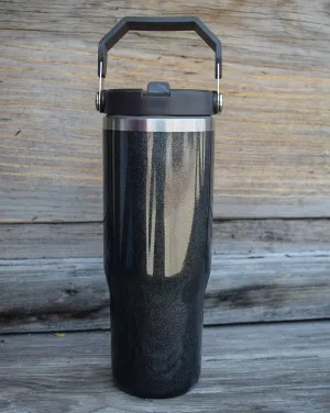 STAINLESS STEEL PEARL FLIP STRAW TUMBLER 30 oz - 2 COLORS