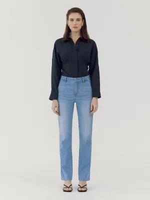 Straight Skinny Jeans - Light Blue