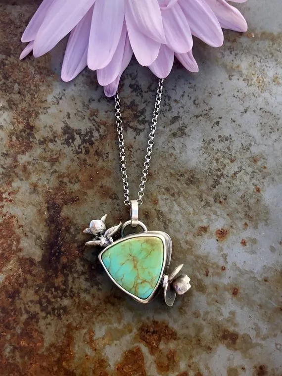 Succulents and turquoise Necklace