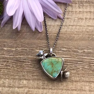 Succulents and turquoise Necklace