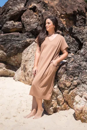 T-Shirt Dress | Almond | FINAL SALE