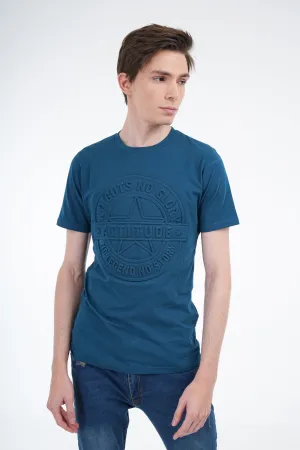 Teal Half Sleeve T-Shirt