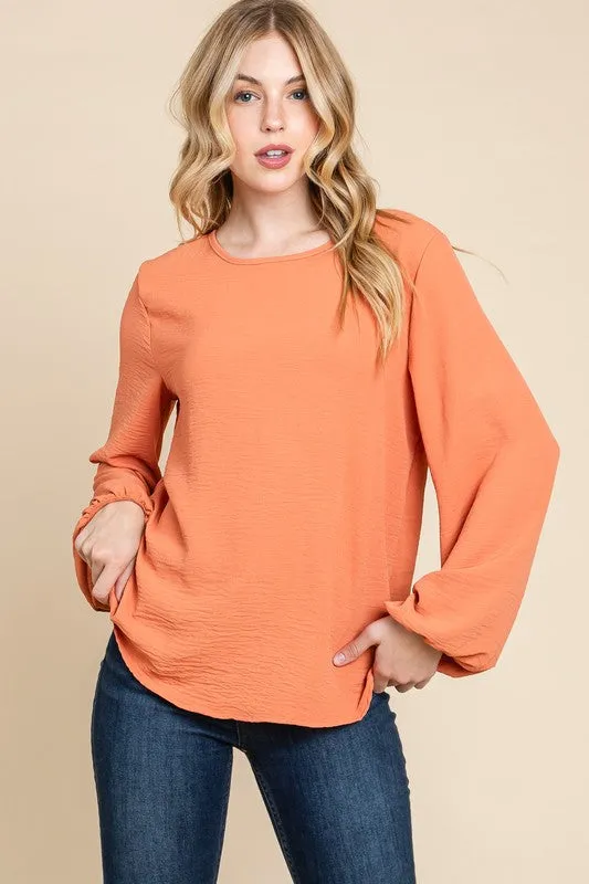 Textured Bell Sleeve Tunic