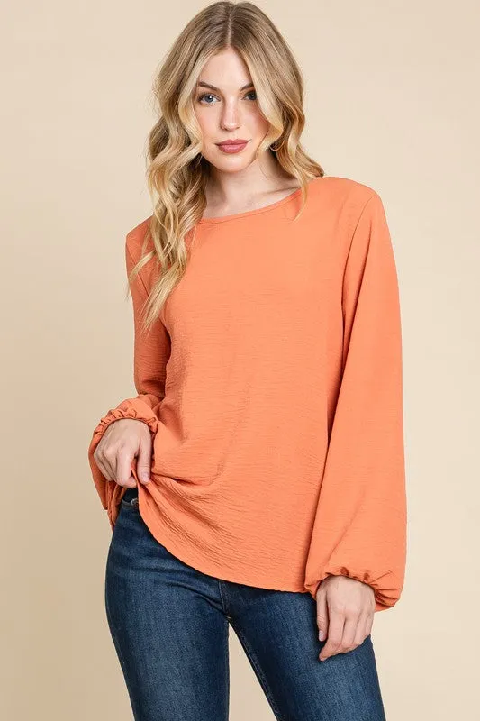 Textured Bell Sleeve Tunic