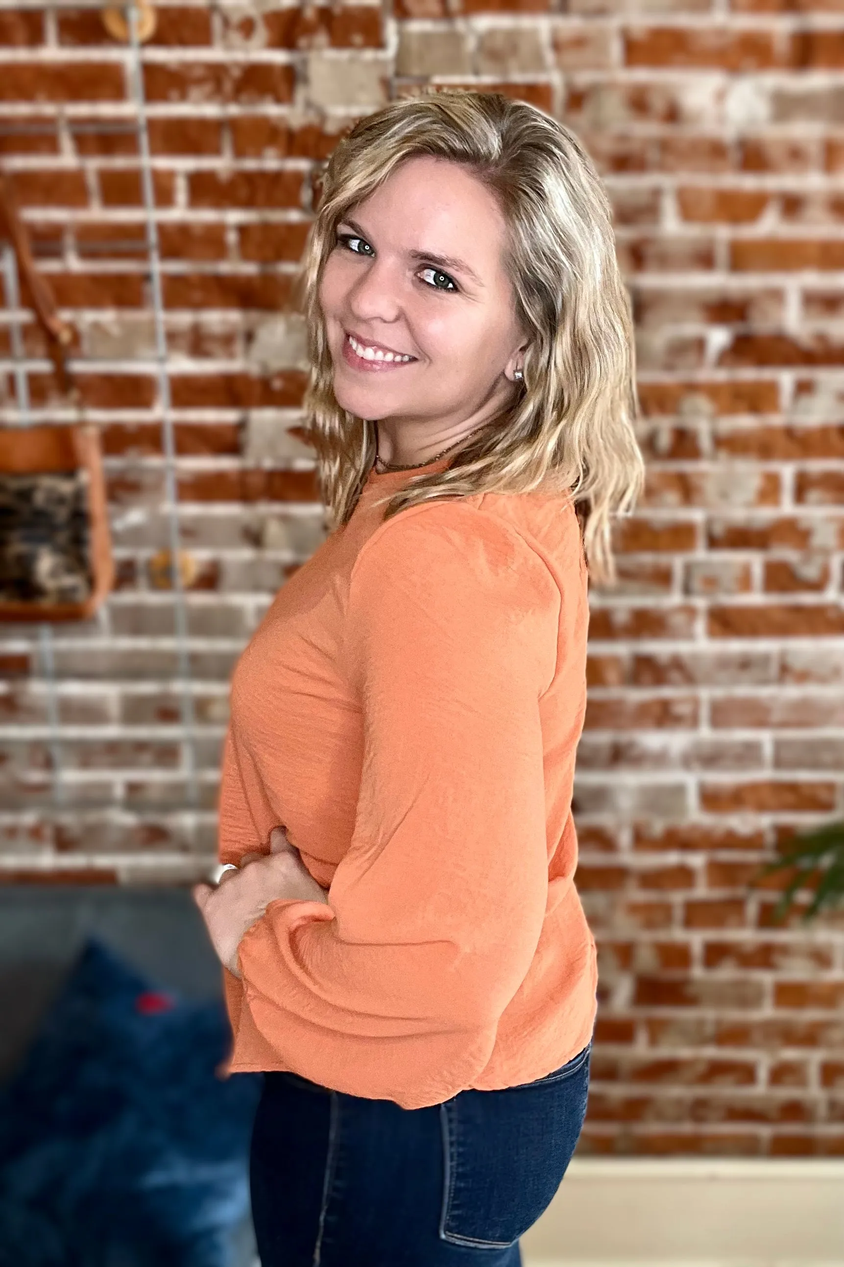 Textured Bell Sleeve Tunic