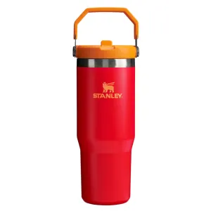 The 30oz IceFlow Flip Straw Tumbler in Chili