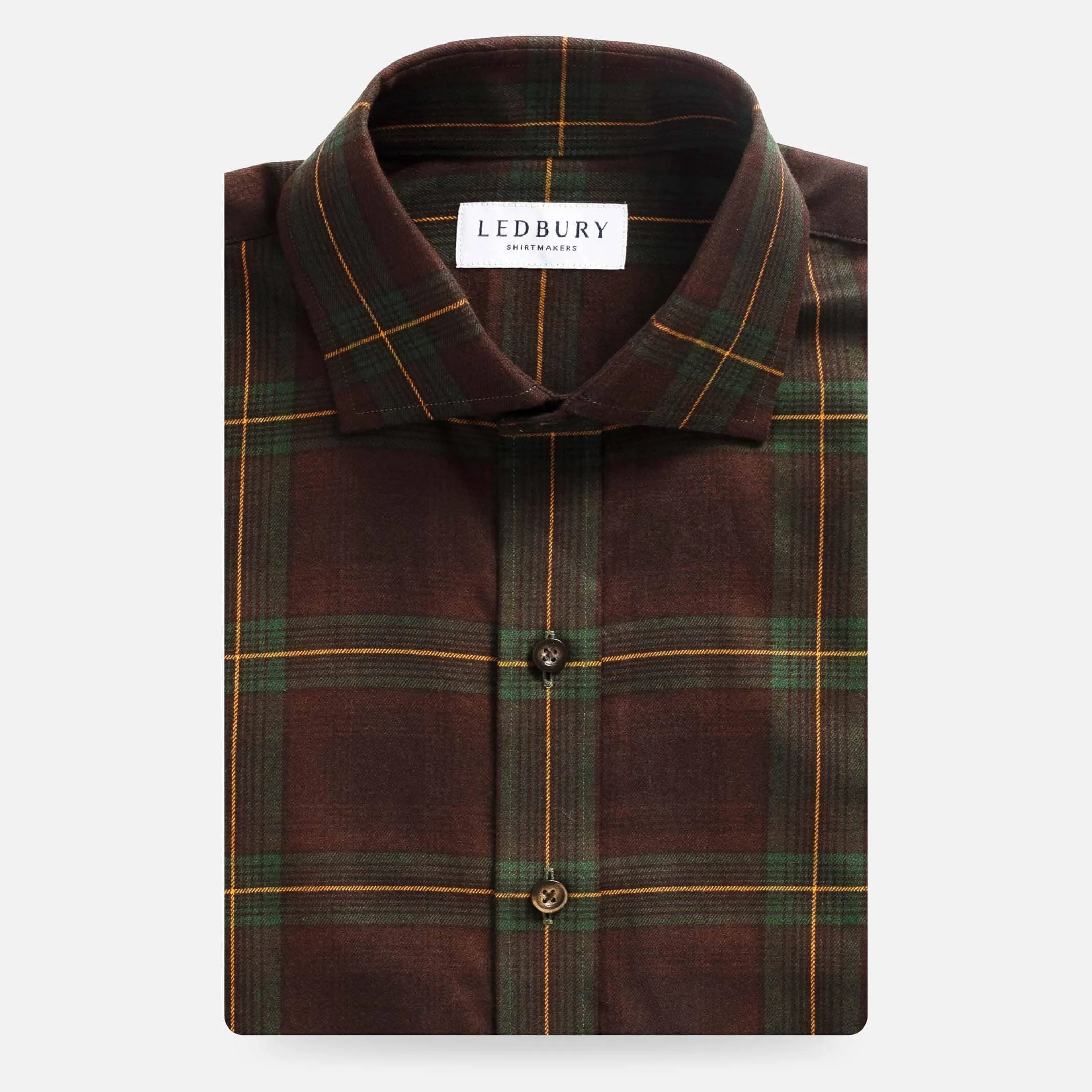 The Dark Brown Woodly Plaid Custom Shirt