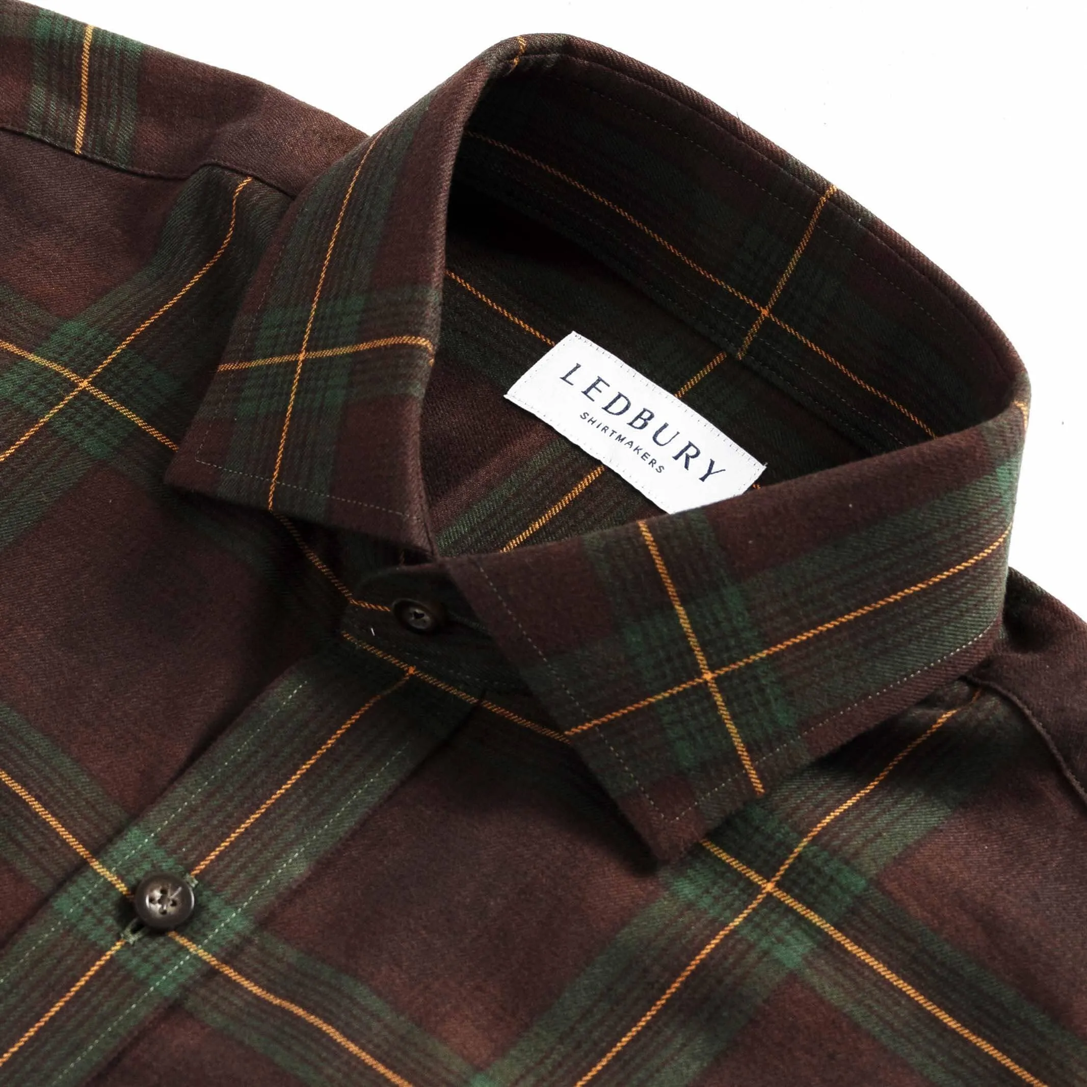 The Dark Brown Woodly Plaid Custom Shirt