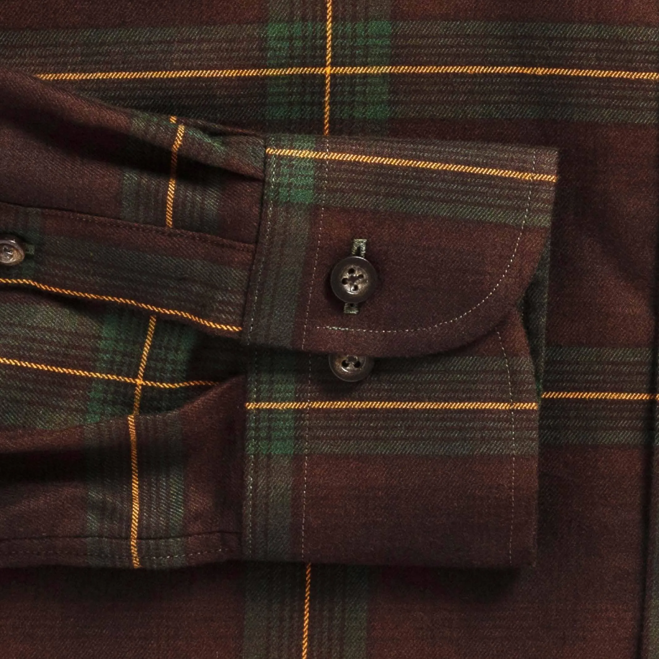 The Dark Brown Woodly Plaid Custom Shirt