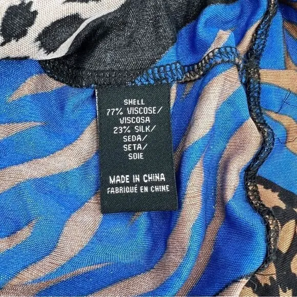 Tibi Multicolor Midi Skirt Silk Blend XS