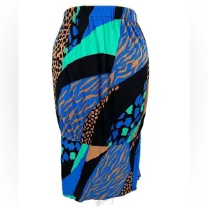 Tibi Multicolor Midi Skirt Silk Blend XS