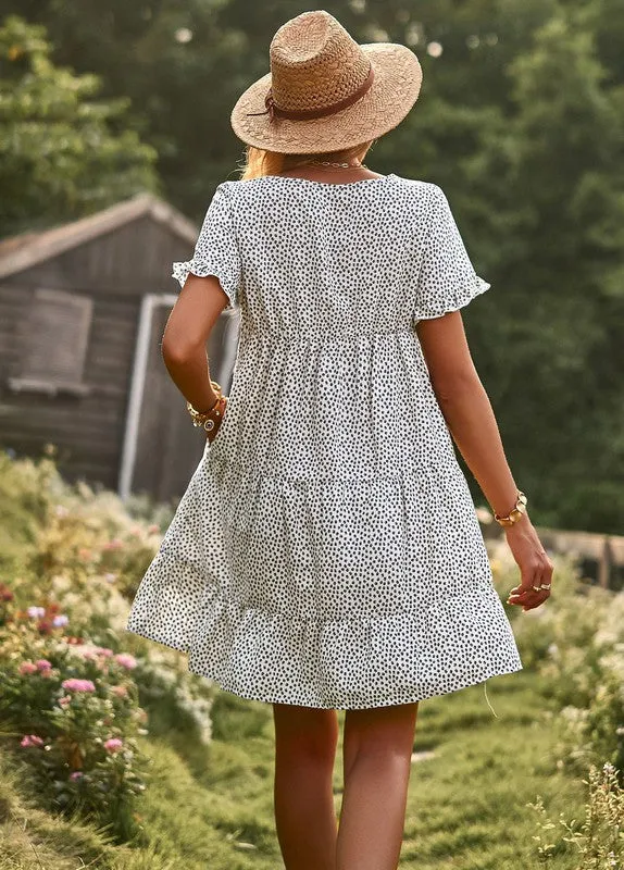 Tiered dotted dress