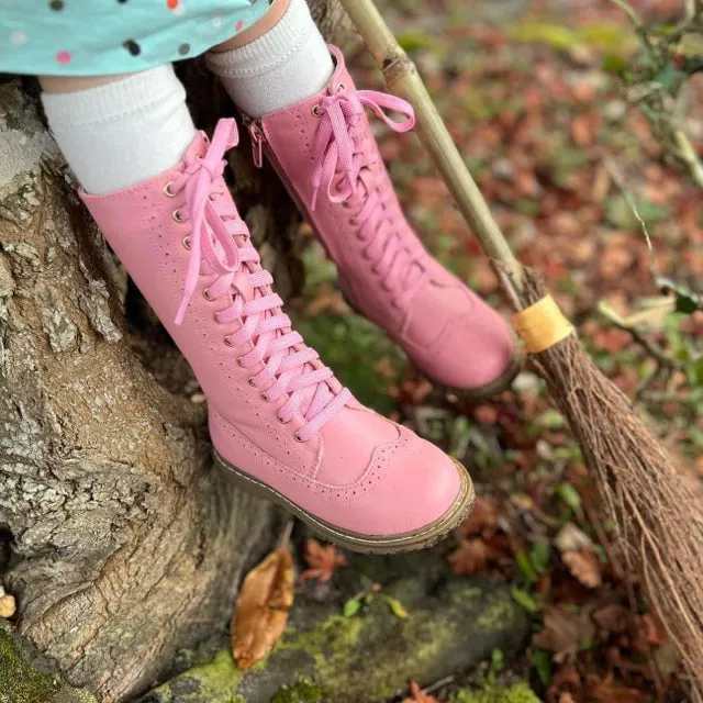 Tiny Toes Nation Girl's Pink Knee High BOOTS Size 5