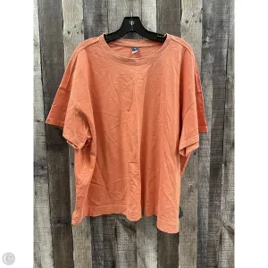 Top Short Sleeve Basic By Old Navy In Orange, Size: Xxl