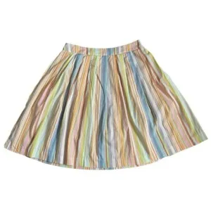 Trina Turk Pastel Pink &amp; Blue Stripes A-line Skirt 4/US S