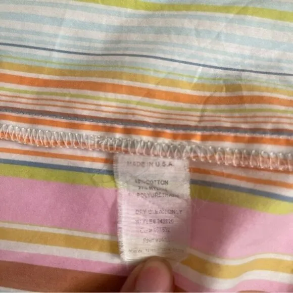 Trina Turk Pastel Pink &amp; Blue Stripes A-line Skirt 4/US S