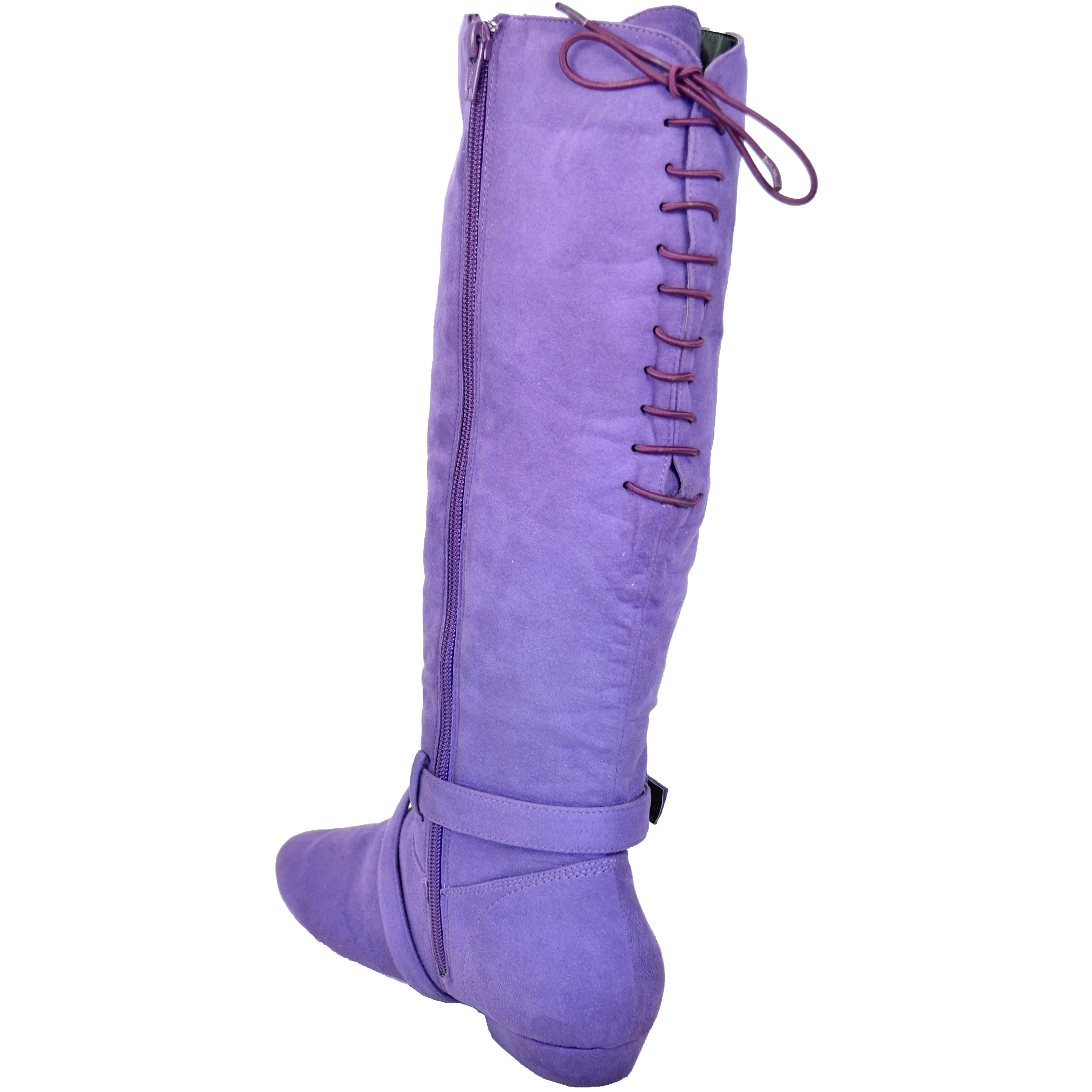 Ultimate Fashion Boot - Tall Lacey - Purple Microsuede