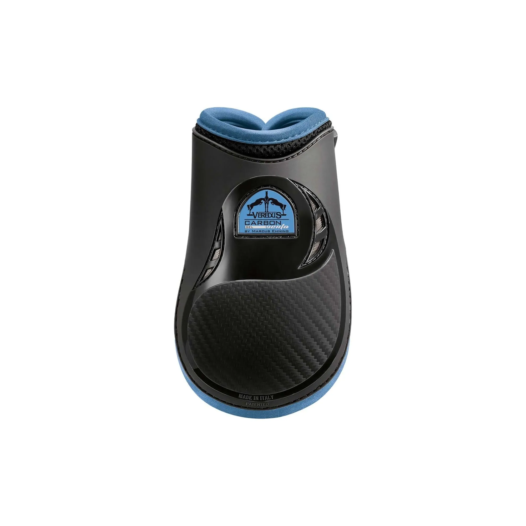 Veredus Carbon Gel Vento Rear Leg Fetlock Boot - Double Ventilation - Black/Light Blue
