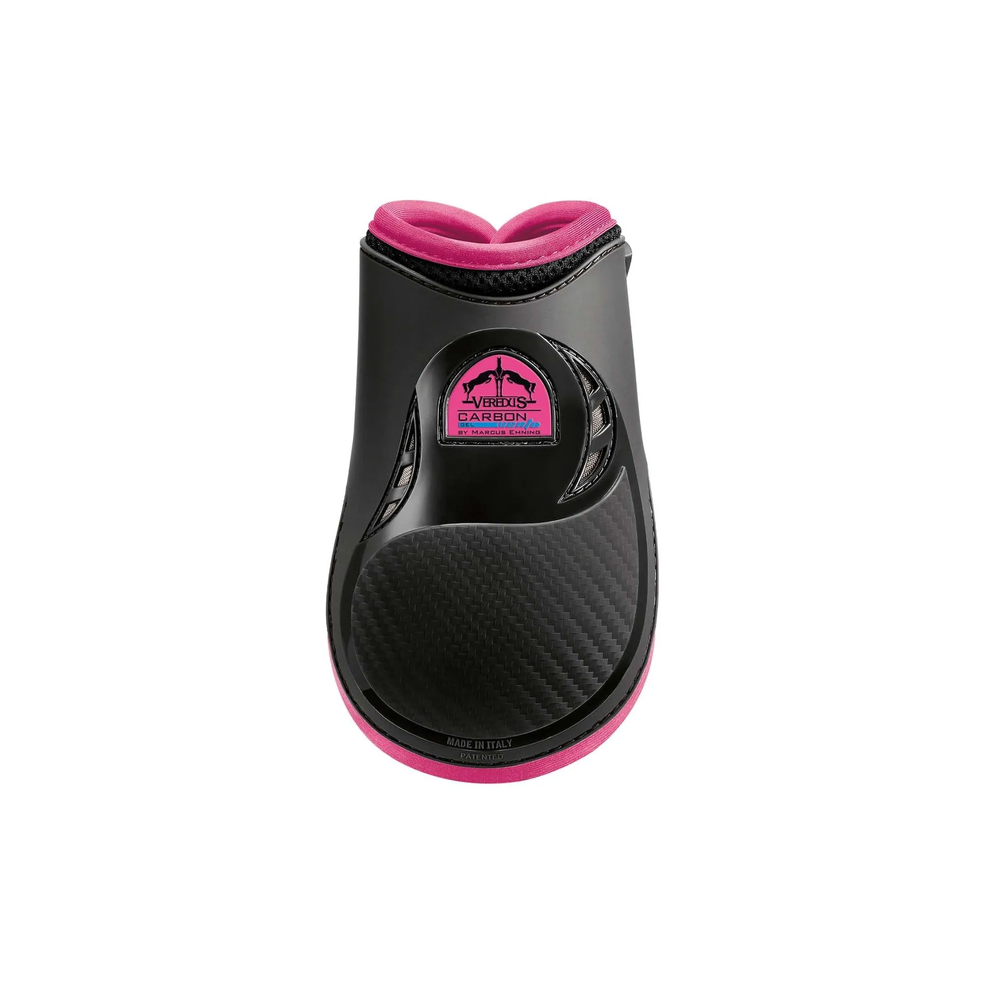 Veredus Carbon Gel Vento Rear Leg Fetlock Boot - Double Ventilation - Black/Pink