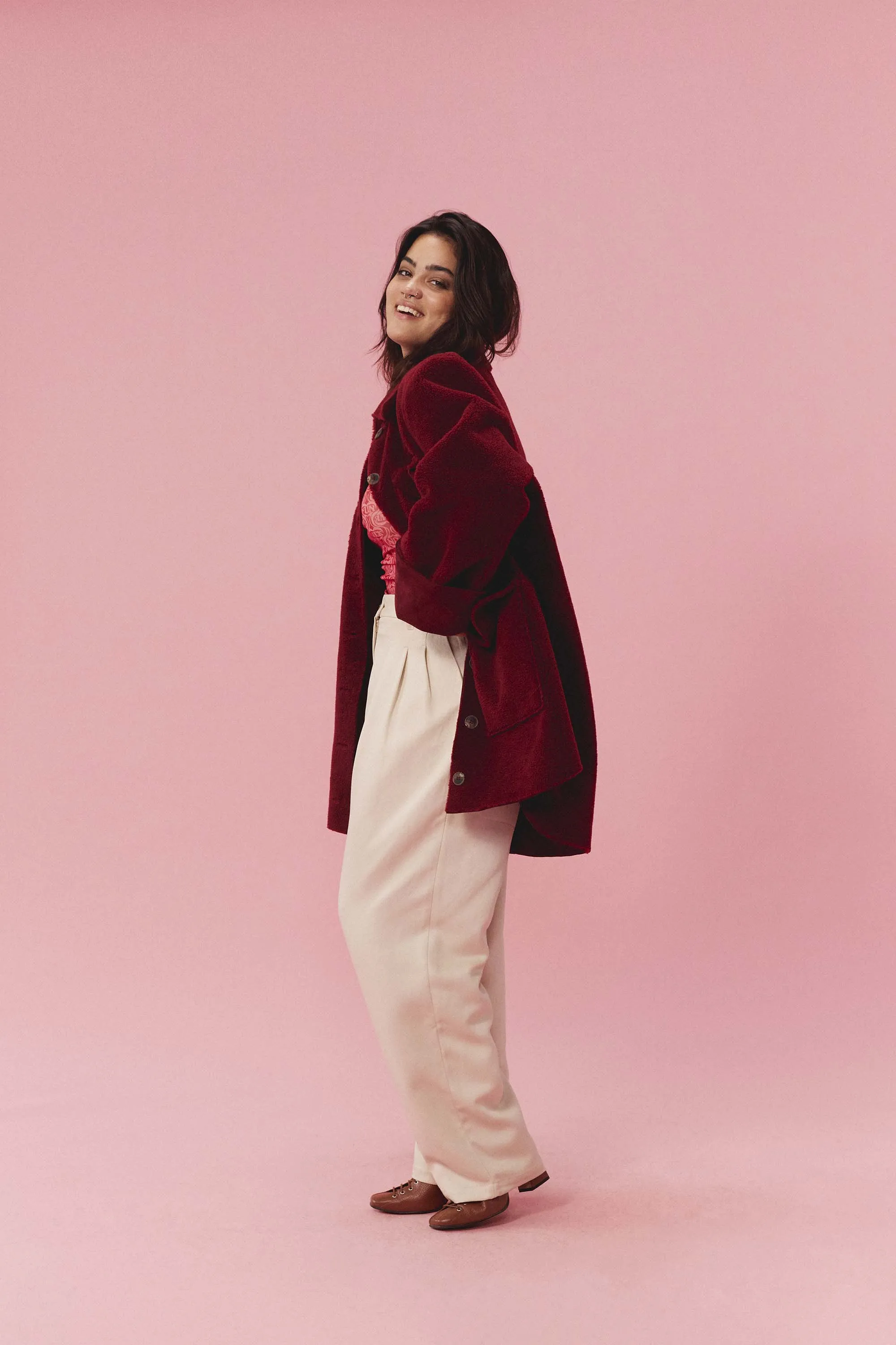 VESTE GABIN MOUMOUTE BORDEAUX