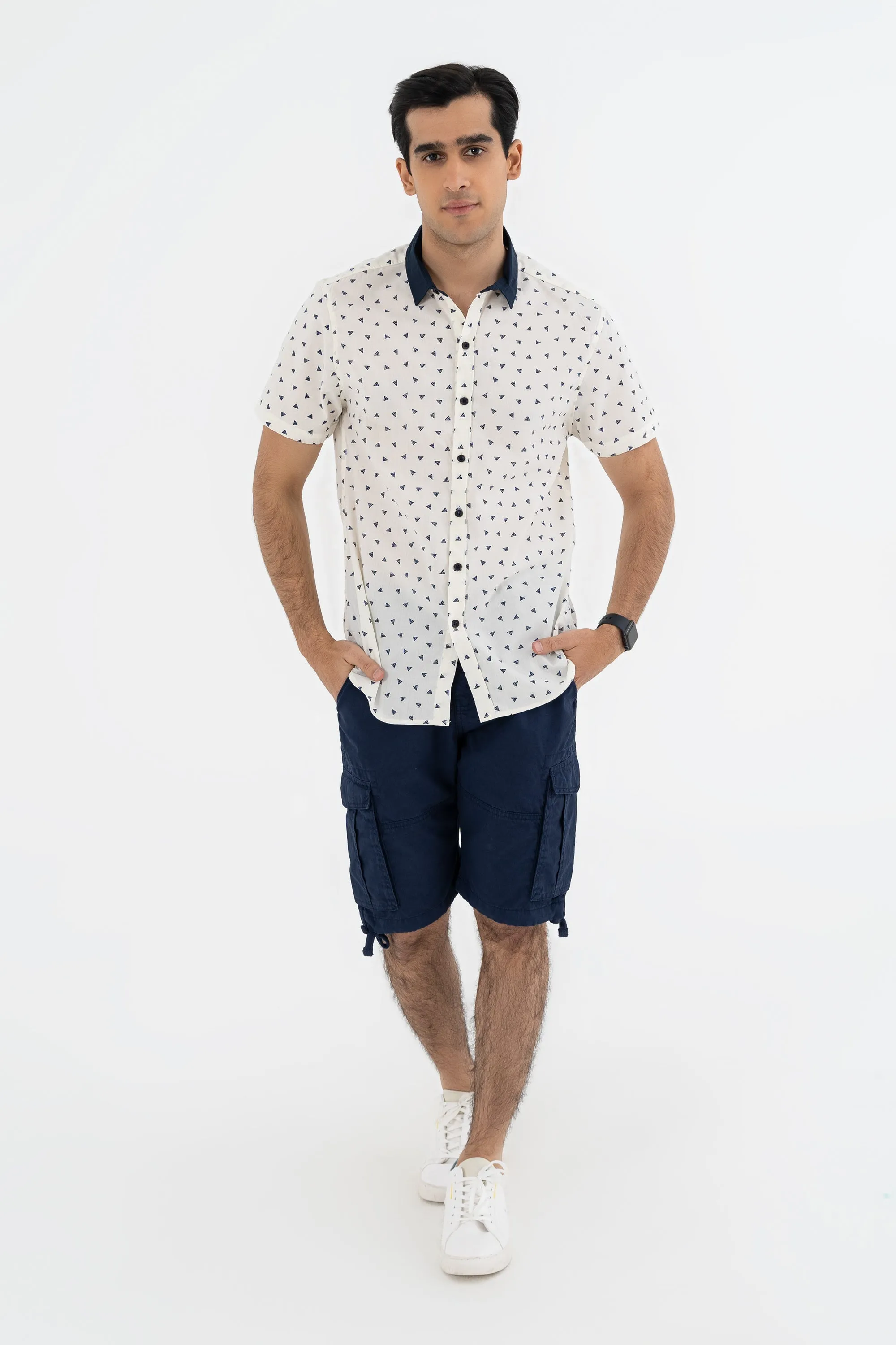 White and Black Shirt