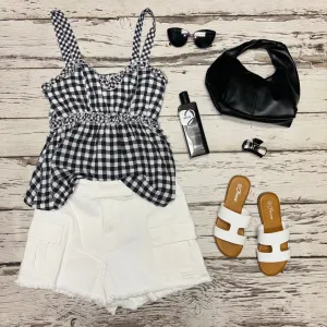 White Cargo Shorts