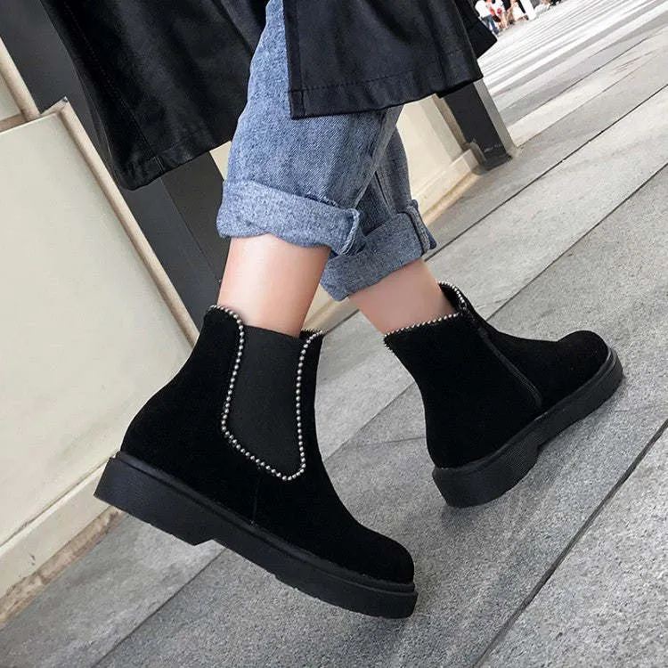 Winter Round head Metal Boots