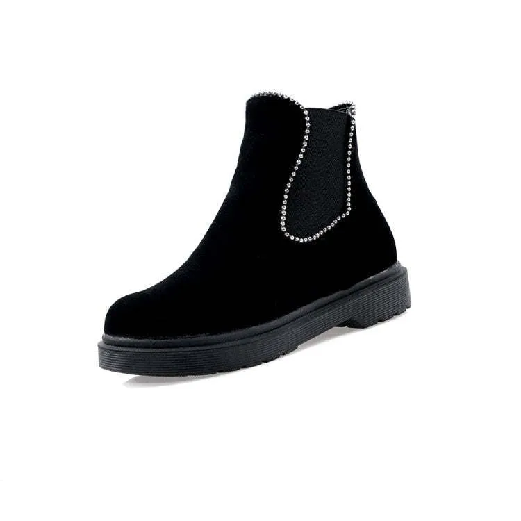 Winter Round head Metal Boots
