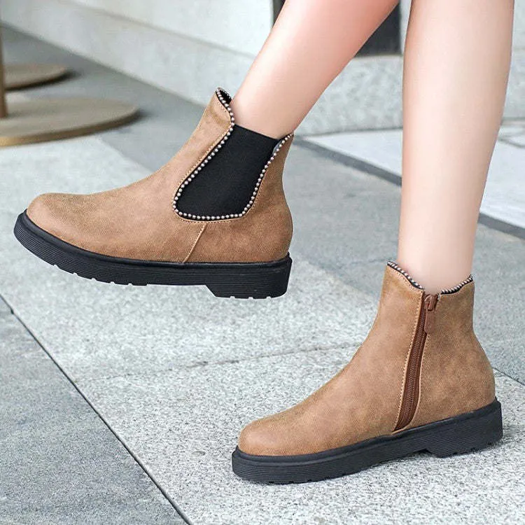Winter Round head Metal Boots