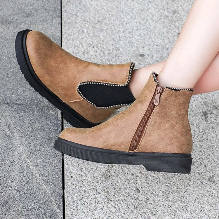 Winter Round head Metal Boots