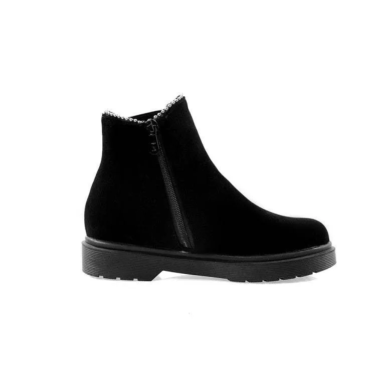 Winter Round head Metal Boots