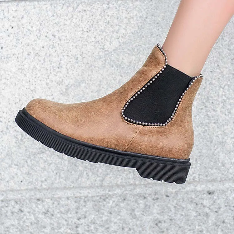 Winter Round head Metal Boots