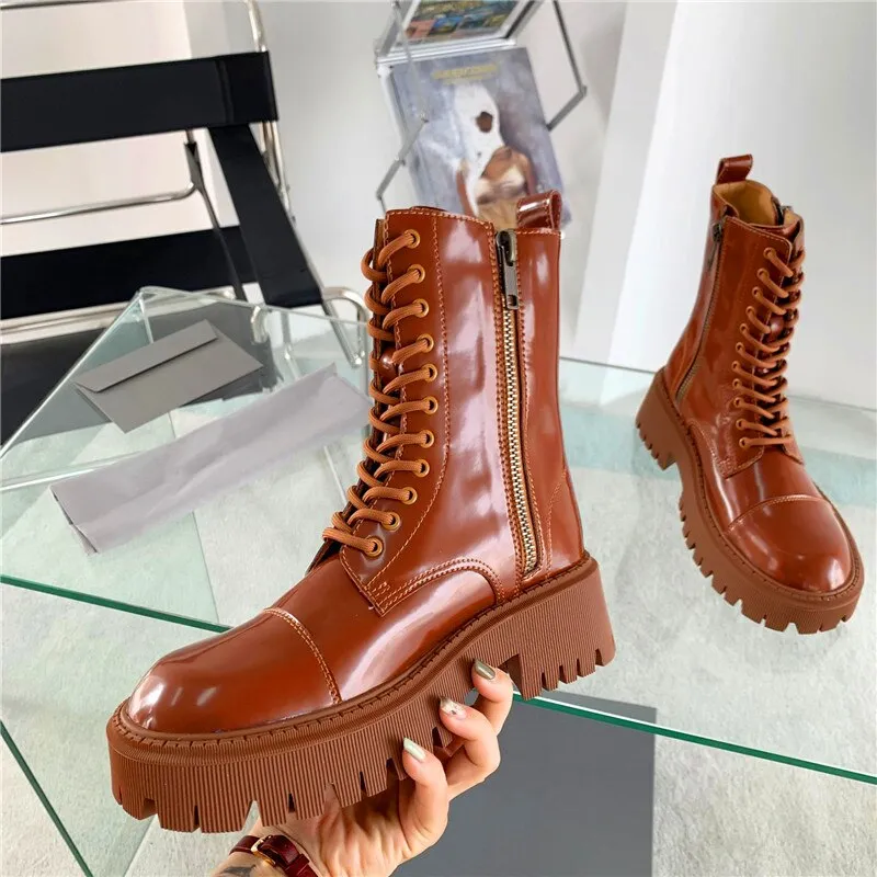 Winter women's short boots round toe