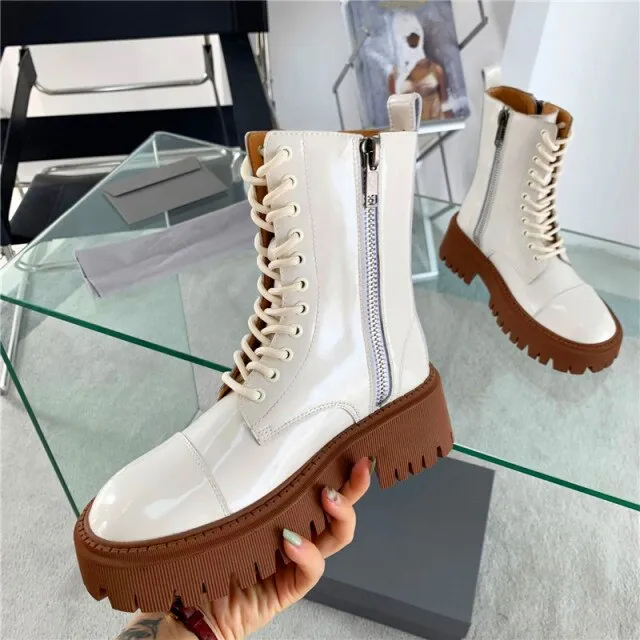 Winter women's short boots round toe