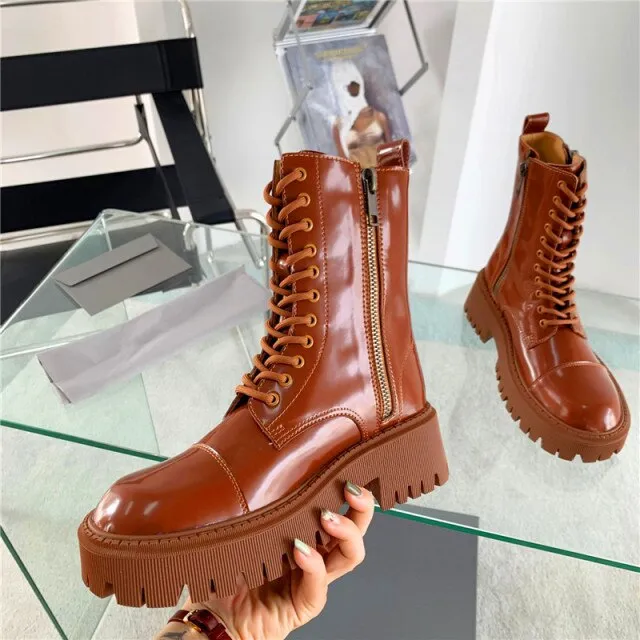 Winter women's short boots round toe