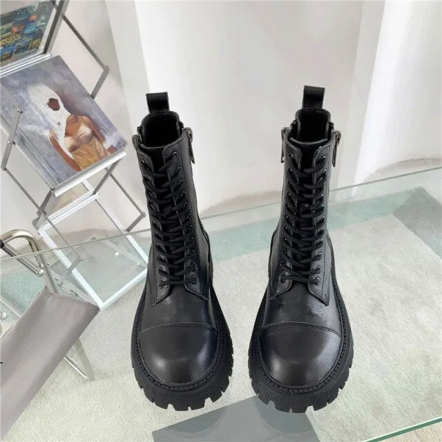 Winter women's short boots round toe
