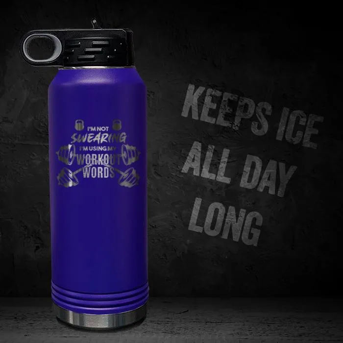 Workout Words - Personalized 32oz Sport Bottle