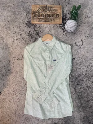 Wrangler Retro® Western Dress Snap Top - Mint