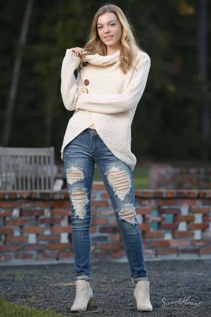 Wrap Me In Love Sweater - Ivory